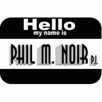 Film Noir NameTag Ornament photo sculptures