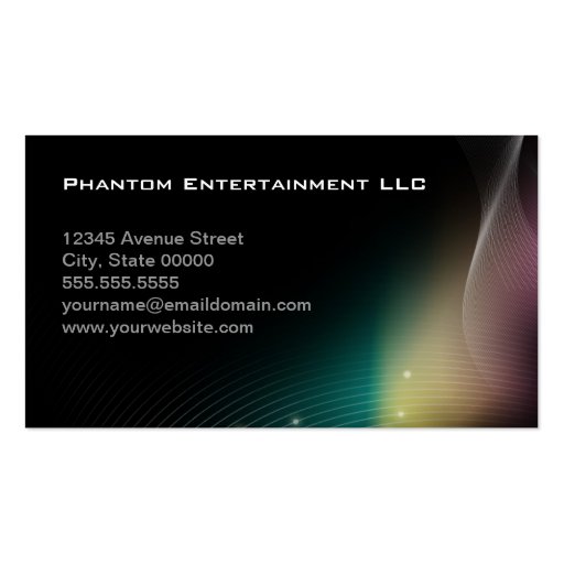 Film Production Manager Director Producer Cutter Business Card (back side)