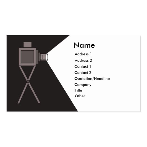 Film Projector Business Card Template