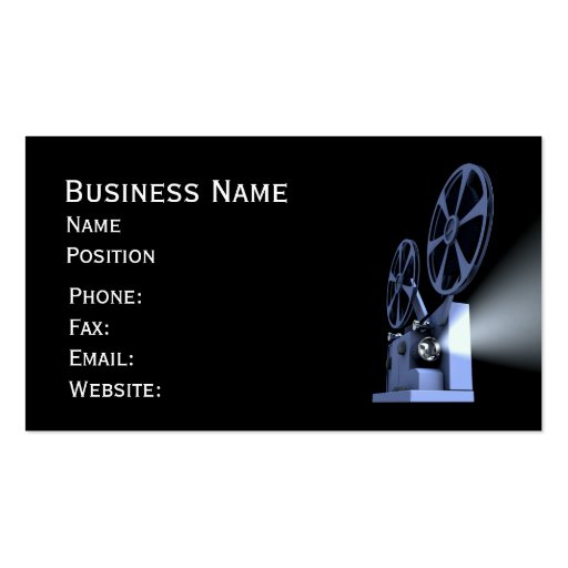 Film Projector Business Cards