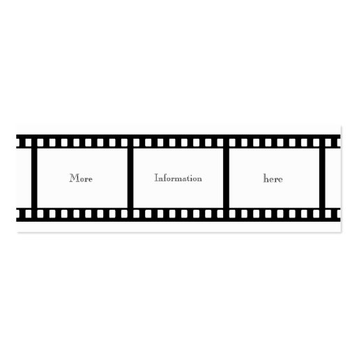 Film Strip business card (back side)