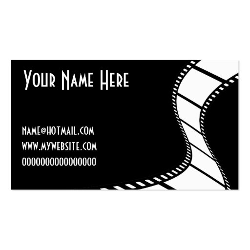 Film Strip Business Card Templates (front side)