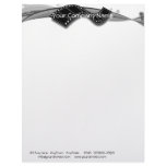 Film Strip on Black and White Ribbon Background letterhead