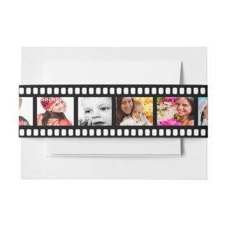 Film Strip Personalized DIY 9 Images Invitation Belly Band