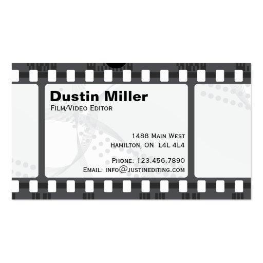 Film Strip - White Business Card (front side)