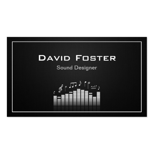 Film TV Audio Sound Designer Director Business Card (front side)