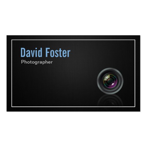 Film TV Photographer Cinematographer Business Card Template (front side)