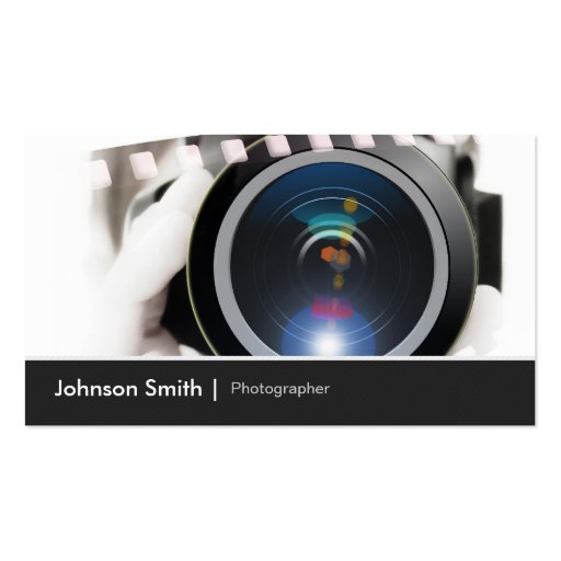 Film TV Photographer Cinematographer Camera Lens Business Card Template