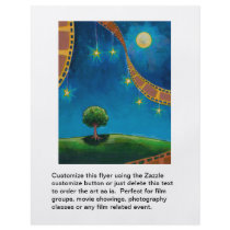 Filmmakers photographers fun whimsical art movie flyer design