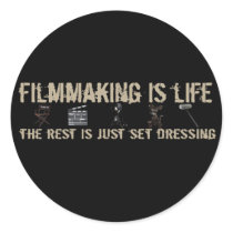 Filmmaking is Life Round Stickers