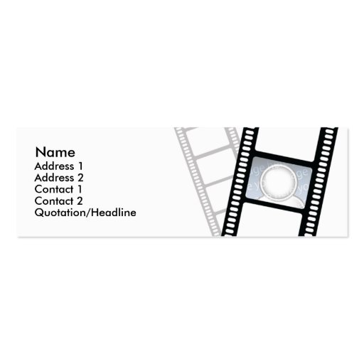 Filmstrip - Skinny Business Card Templates (front side)