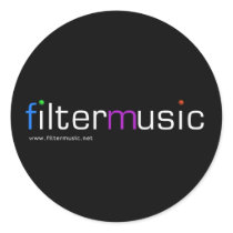 FilterMusic round sticker