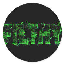 'Filthy' Lime Stickers