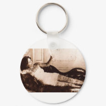Fin de Siecle tattooed woman keychains