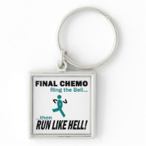 Final Chemo Run Like Hell - Cervical Cancer Keychain