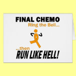 Final Chemo Run Like Hell - Leukemia Greeting Cards