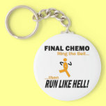 Final Chemo Run Like Hell - Leukemia Keychain