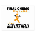 Final Chemo Run Like Hell - Leukemia Post Cards