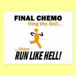 Final Chemo Run Like Hell - Leukemia Post Cards
