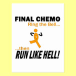 Final Chemo Run Like Hell - Leukemia Post Cards