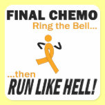 Final Chemo Run Like Hell - Leukemia Sticker