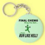 Final Chemo Run Like Hell - Liver Cancer Key Chain