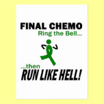 Final Chemo Run Like Hell - Liver Cancer Postcard