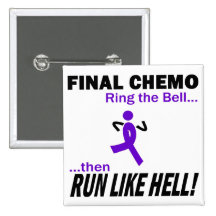 Final Chemo Run Like Hell - Violet Ribbon Pins