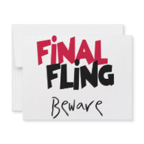 Final Fling Bachelorette Tshirts and Gifts Announcements