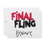 Final Fling Bachelorette Tshirts and Gifts Announcements