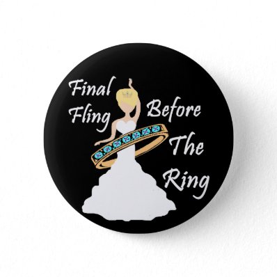 Final Fling Before The Ring Black Background Button