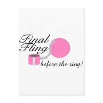 Final Fling Before The Ring Post Card