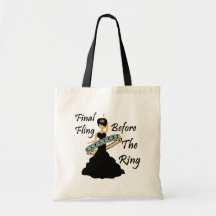 Final Fling Before The Ring White Background Tote Bags