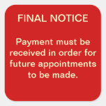 FINAL NOTICE Collections Sticker (red)