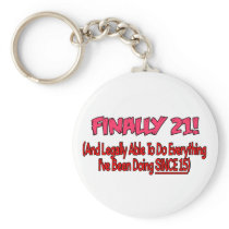 Finally 21! keychain