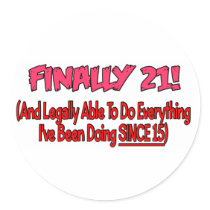 Finally 21! stickers