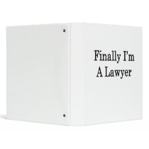 Finally I'm A Lawyer 3 Ring Binders