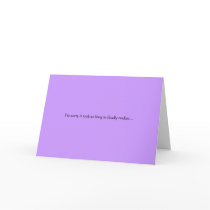 finally realizing what you have cards