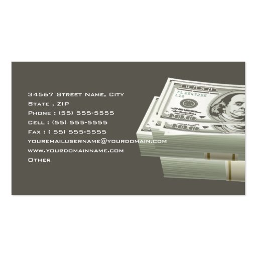 Finance Business Business Card (back side)