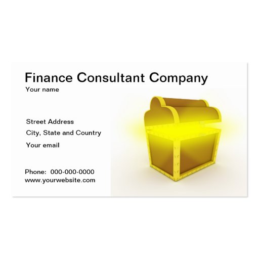 Finance Consultant Company business card