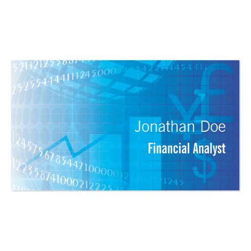 Financial Analyst Accountant Business Card (front side)