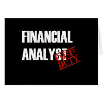 FINANCIAL ANALYST DARK GREETING CARDS