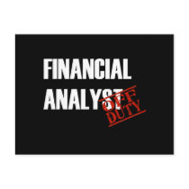 FINANCIAL ANALYST DARK POSTCARDS
