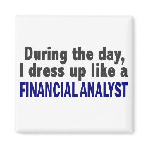 Financial Analyst During The Day magnets