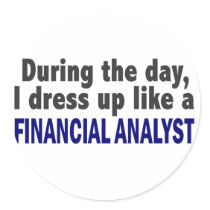 Financial Analyst During The Day Stickers