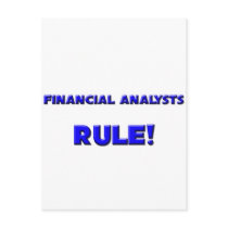 Financial Analysts Rule! postcards