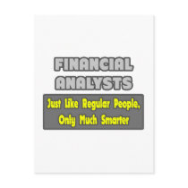 Financial Analysts ... Smarter Post Cards