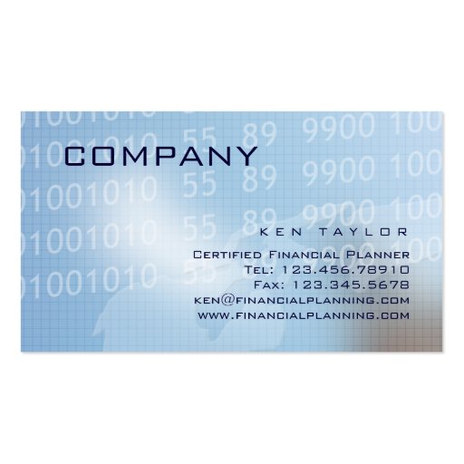 Financial / Computer Technical Business Card (front side)