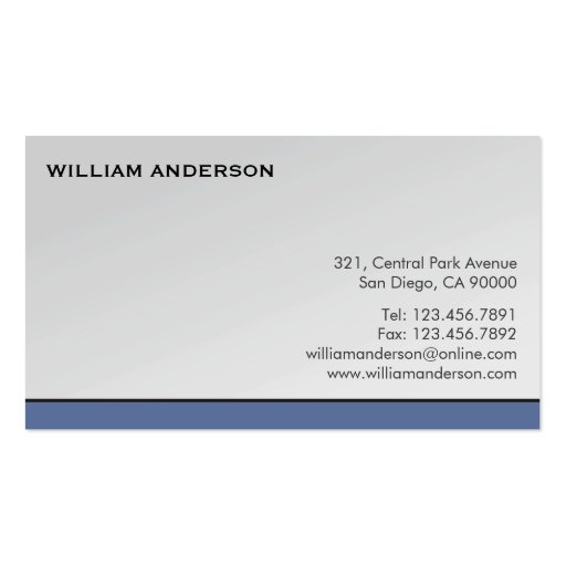 Financial Consultant - Business Cards (back side)