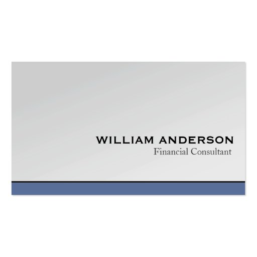 Financial Consultant - Business Cards (front side)